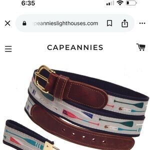 Little boys Nautical leather Belt - Brown and Blue